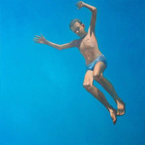 Falling in Blue by Nata Zaikina, Painting for Sale on Singulart