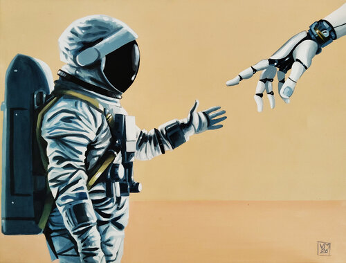 PROMPT 01: Delegation by 𝗩𝗶𝗻𝗰𝗲𝗻𝘇𝗼 𝗠𝗮𝗿𝗶𝗻𝗼, 絵画 for Sale on Singulart