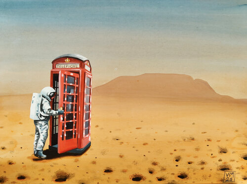 No Signal by 𝗩𝗶𝗻𝗰𝗲𝗻𝘇𝗼 𝗠𝗮𝗿𝗶𝗻𝗼, Painting for Sale on Singulart