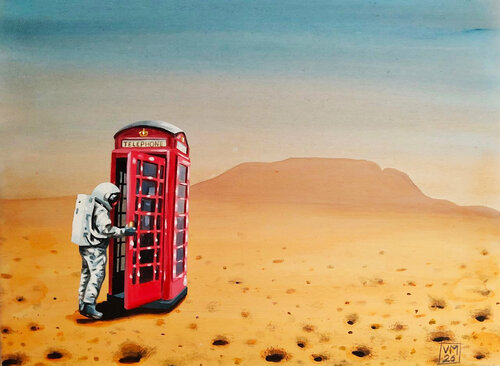 No Signal by 𝗩𝗶𝗻𝗰𝗲𝗻𝘇𝗼 𝗠𝗮𝗿𝗶𝗻𝗼, Painting for Sale on Singulart