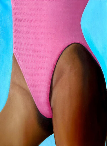 Pink Swimsuit by Alina Timoshenko, Painting for Sale on Singulart
