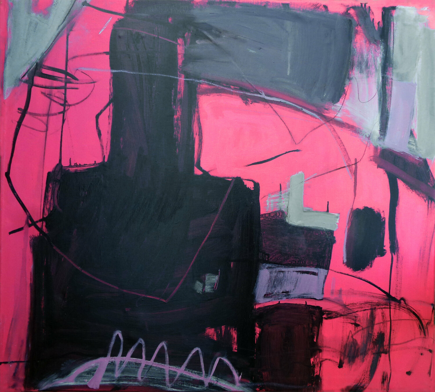 Rhapsody in Pink II Antonia Glynne Jones Originalgemälde zu verkaufen