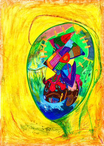 You are a beautiful world van Teo Sirio Sica, Schilderij te koop op Singulart