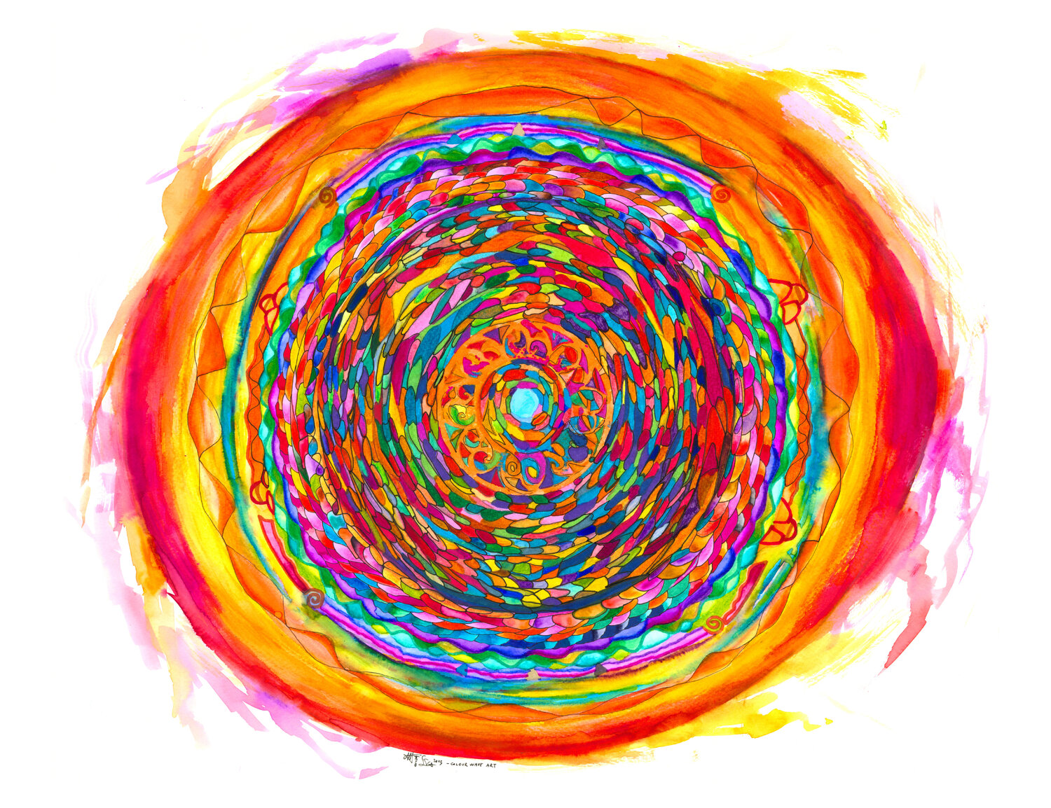 The Flag of Humankind Teo Sirio Sica Werk auf Papier zu verkaufen