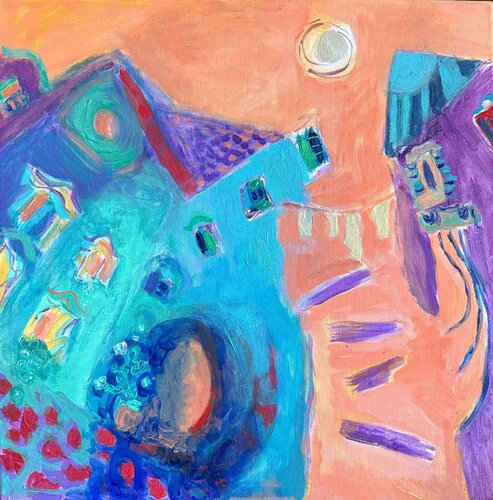 Wandering alley di Ksenija Puškarić, Pittura in vendita su Singulart