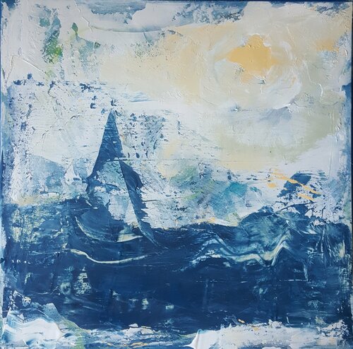 Sailing the Blue Sea by Twyla Gettert, Painting for Sale on Singulart
