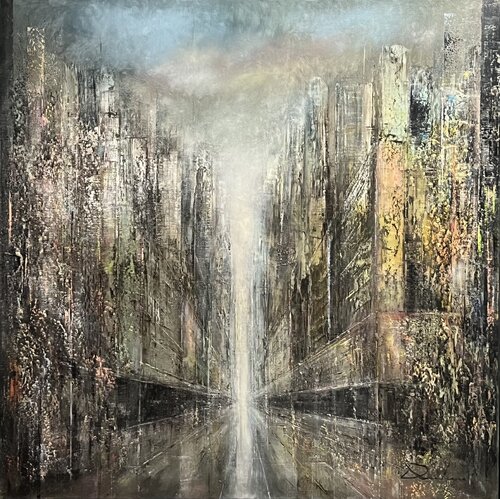 CHIMERICAL CITY di Richard Dubure, Pittura in vendita su Singulart