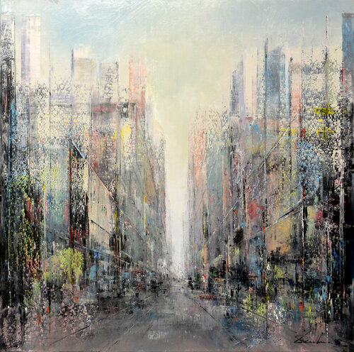 LA RUE van Richard Dubure, Schilderij te koop op Singulart