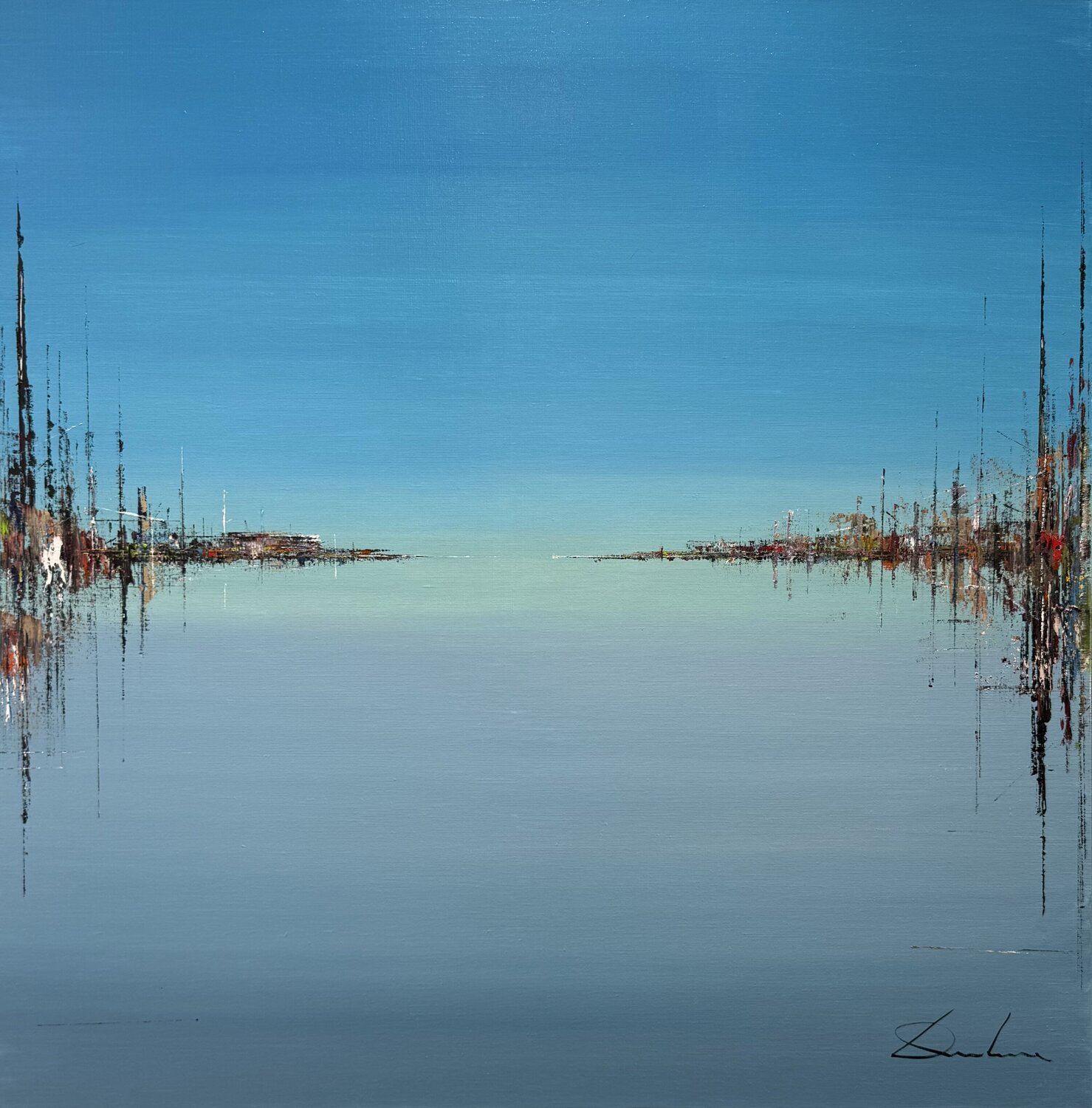 BLUE SPACE Richard Dubure Dipinto originale in vendita