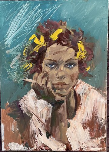 Rauchend von Arsentij Pawlow, Malerei kaufen auf Singulart