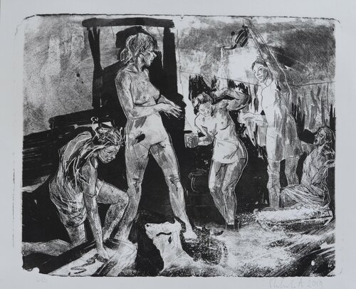 Badehaus von Arsentij Pawlow, Druck kaufen auf Singulart