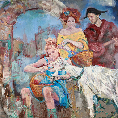 Komödianten di Arsentij Pawlow, Pittura in vendita su Singulart