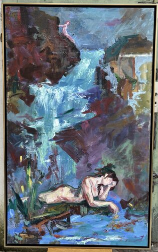 Wasserfall di Arsentij Pawlow, Pittura in vendita su Singulart