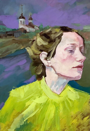 Gelbes Hemd van Arsentij Pawlow, Schilderij te koop op Singulart