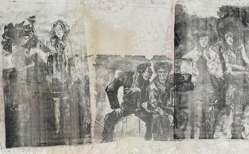 Komödianten und Mädchen von Arsentij Pawlow, Malerei kaufen auf Singulart