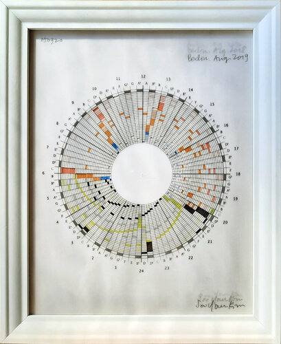 Zeitakkorde_3 Jahre August (LED/Licht-Box) by Soo Youn Kim, 기타 매체 for Sale on Singulart