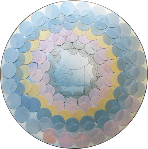 Time flows with holy heptagon_170323 di Soo Youn Kim, Pittura in vendita su Singulart