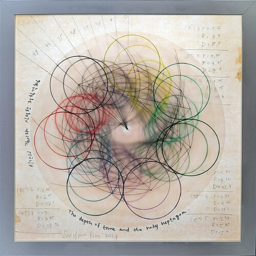 Die Tiefe der Zeit und das heilige Siebeneck_Ver.2024 (LED/Licht-Box) de Soo Youn Kim, Otros medios a la venta en Singulart