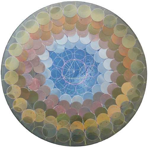 Time flows with holy heptagon_250624 di Soo Youn Kim, Altri media in vendita su Singulart