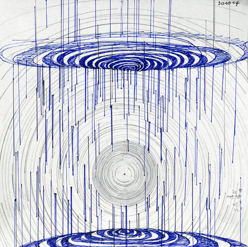 02MIracle_Geteiltes Wasser und der Himmel di Soo Youn Kim, Disegno in vendita su Singulart