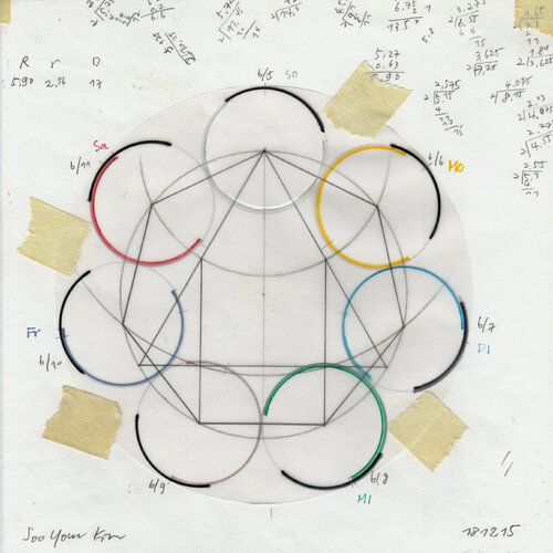 04Solution_Wochenzyklus mit heiligem Siebeneck di Soo Youn Kim, Disegno in vendita su Singulart