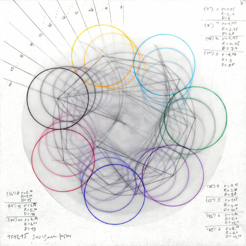 04Solution_Die Tiefe der Zeit und das heilige Siebeneck di Soo Youn Kim, Disegno in vendita su Singulart