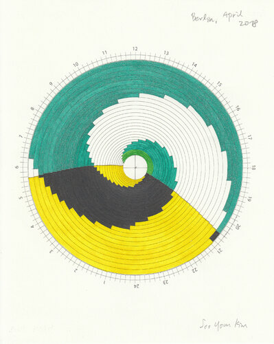 Time spiral_April 2018_Berlin von Soo Youn Kim, Zeichnungen kaufen auf Singulart