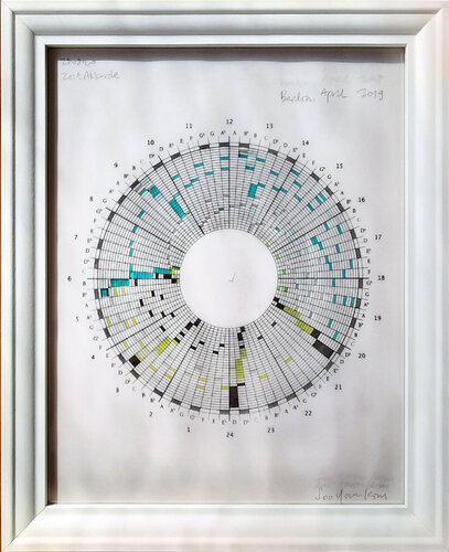 Zeitakkorde_3 Jahre April_Ver.2020 (LED/Lichtbox) by Soo Youn Kim, 기타 매체 for Sale on Singulart