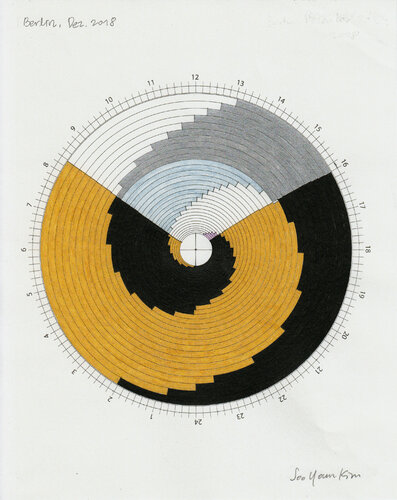 Time spiral_Dec 2018_Berlin di Soo Youn Kim, Disegno in vendita su Singulart