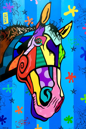 You can lead a horse to water but you can't make him drink! von Rolf Saint-Agnès, Malerei kaufen auf Singulart