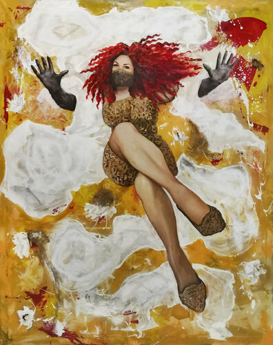 Distanziamento glamouroso - Distanciamiento glamuroso - Glamorous distancing di Sandra Renzi, Pittura in vendita su Singulart