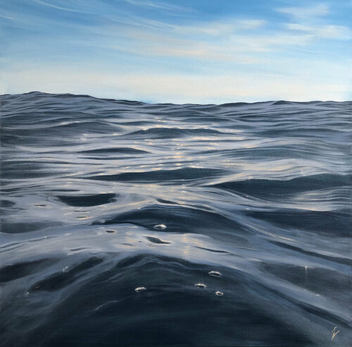 Heart Like The Ocean, Mind Like The Sky di Eva Volf, Pittura in vendita su Singulart