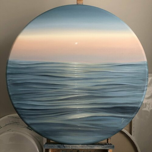 Kissed by The Moon van Eva Volf, Schilderij te koop op Singulart