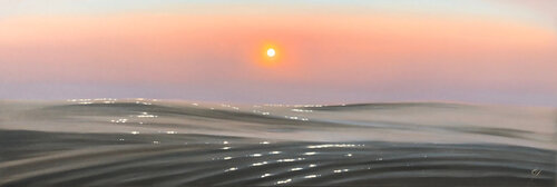 Sunset Mirage van Eva Volf, Schilderij te koop op Singulart