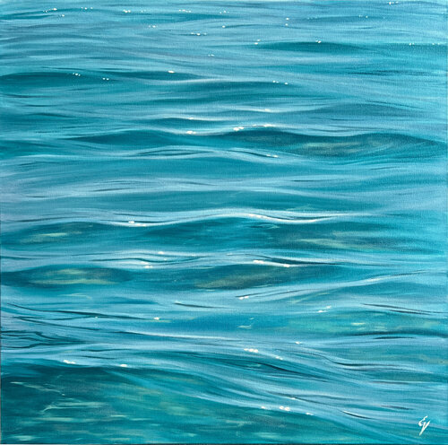 Time For A Swim van Eva Volf, Schilderij te koop op Singulart