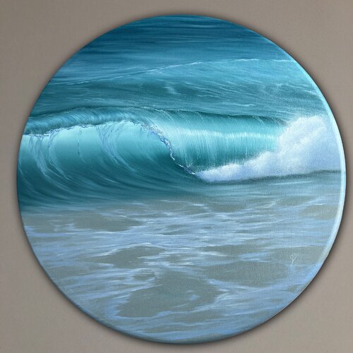 Emerald Breaker by Eva Volf, Painting for Sale on Singulart