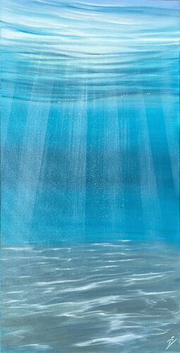 Blue Lagoon Waters van Eva Volf, Schilderij te koop op Singulart