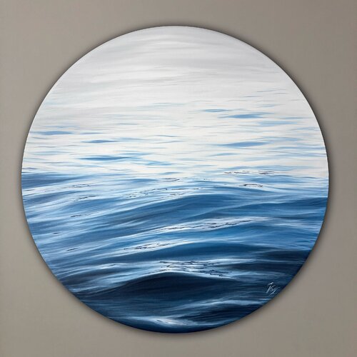 The Rhythm of Blues by Eva Volf, 회화 for Sale on Singulart