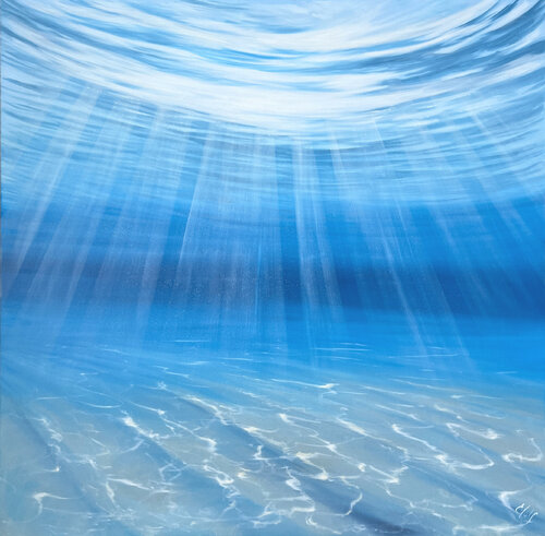 The Calmness of Blue von Eva Volf, Malerei kaufen auf Singulart