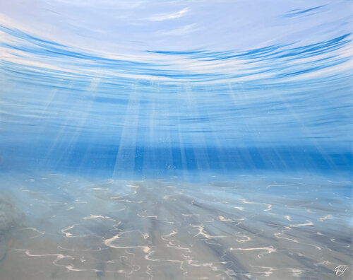 The Serenity of Blue von Eva Volf, Malerei kaufen auf Singulart