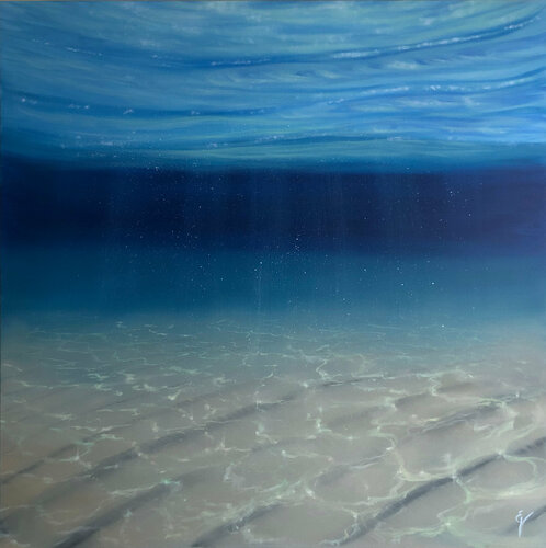 Underwater Blues van Eva Volf, Schilderij te koop op Singulart