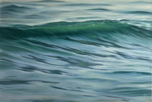 Emerald Of The Sea van Eva Volf, Schilderij te koop op Singulart