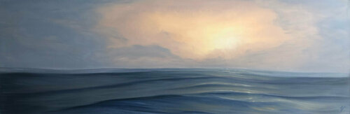 Where The Sky Meets The Sea van Eva Volf, Schilderij te koop op Singulart