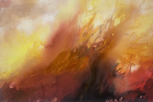 Under the spell of the fire di Susanne Pohlmann, Pittura in vendita su Singulart
