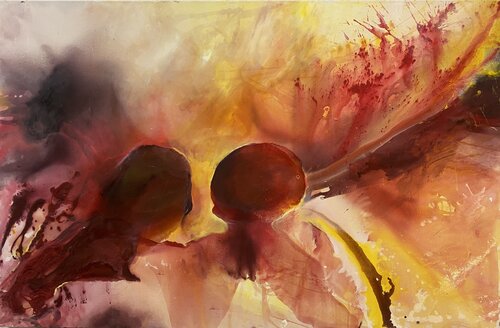 Under the spell of the fire 1 von Susanne Pohlmann, Malerei kaufen auf Singulart