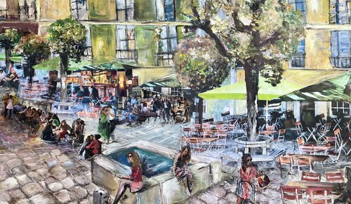 Café 7 di Susanne Pohlmann, Pittura in vendita su Singulart
