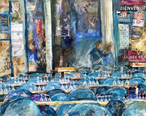 Café 1 van Susanne Pohlmann, Schilderij te koop op Singulart