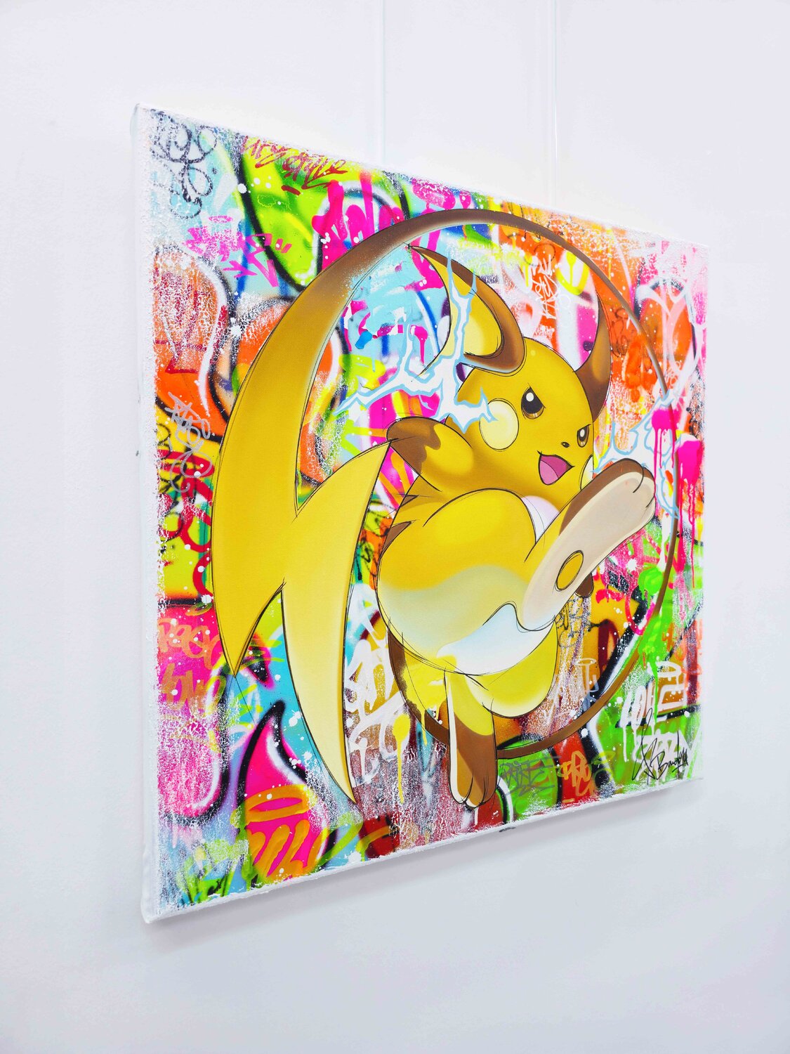 Pokemon Raichu by Vincent Bardou (2025) Painting Oil, Graffiti