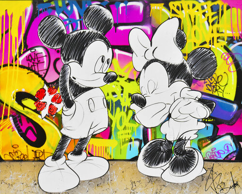 MINNIE I LOVE YOU di Vincent Bardou, Pittura in vendita su Singulart