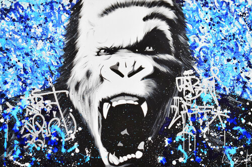 BLUE KONG di Vincent Bardou, Pittura in vendita su Singulart